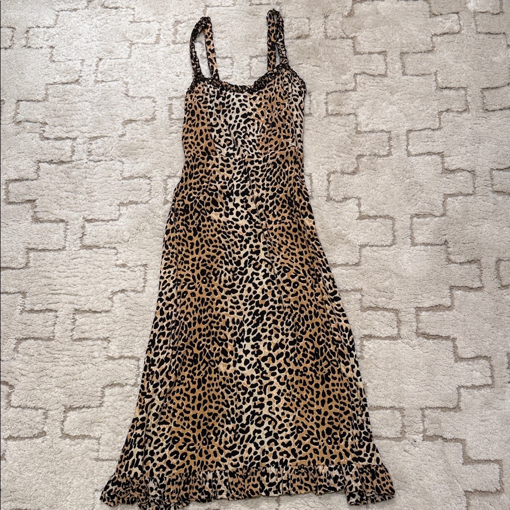 Faithful The Brand Leopard Print Sleeveless Dress